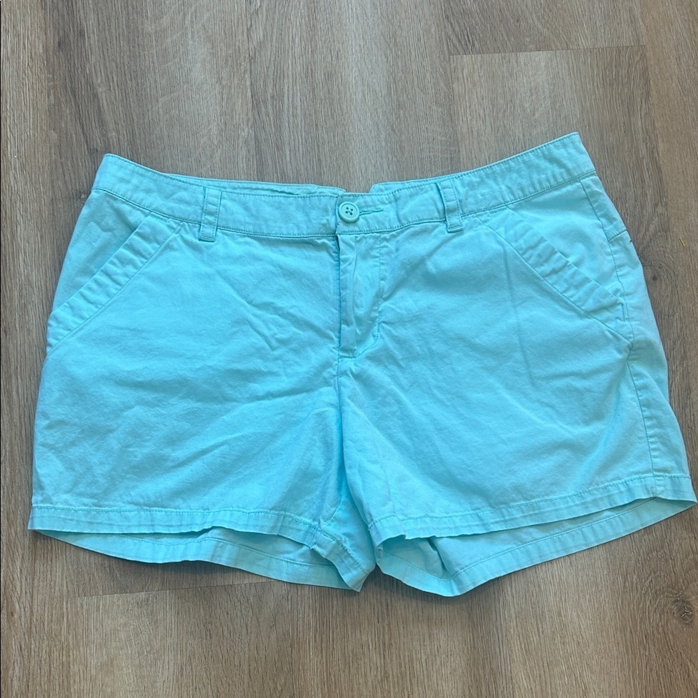 Columbia Women’s Light Aqua Blue/Green Cotton Shorts